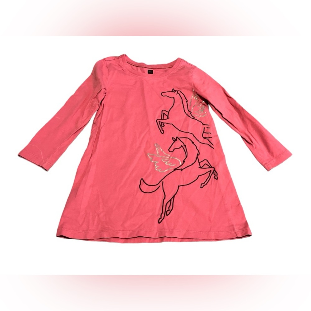 Tea Collection girls long sleeve dress. Size 2T.